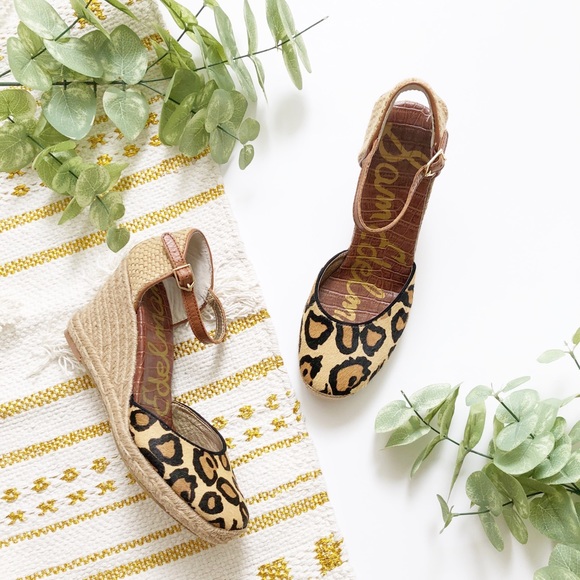 Sam Edelman Shoes - Sam Edelman Leopard Print Espadrille Wedge